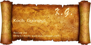 Koch Gyöngyi névjegykártya