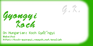 gyongyi koch business card